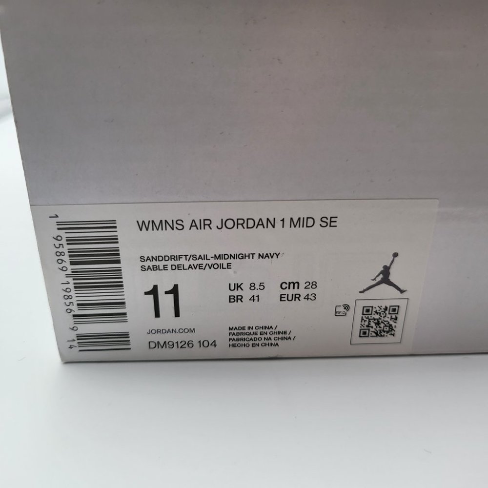 NEW Women 11 / Men 9.5 Air Jordan 1 Mid "Sanddrift" Shoes DM9126-104 - Picture 2 of 10